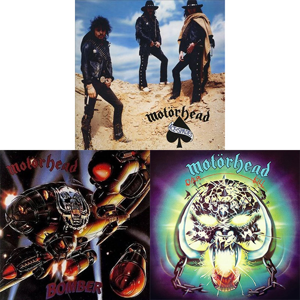Motorhead（モーターヘッド）『Overkill』『Bomber』『Ace of Spades』名盤3作のバンド50周年記念盤カラーヴァイナル